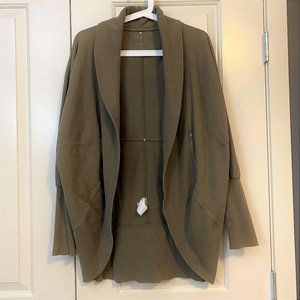 Calvin Klein dark green cotton cardigan